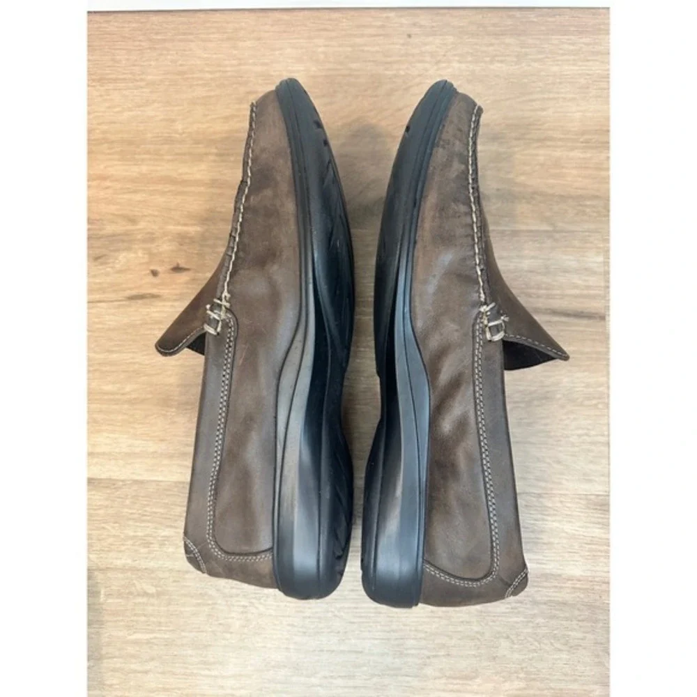 Cole Haan Leather Loafer Men 11.5‎ Brown Nike Air Slip On Shoes Business Classic